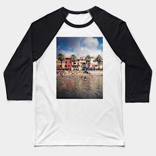 Summer Travel Vacation Beach Sea Palms Houses Italy Baseball T-Shirt